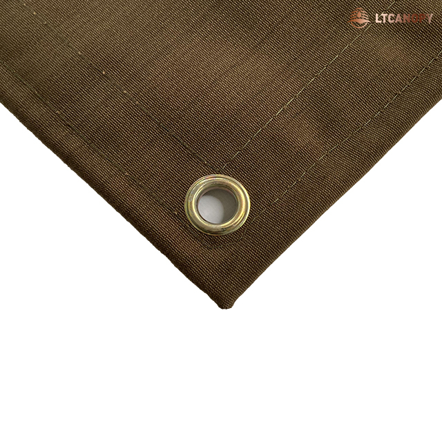 Heavy Duty Canvas Tarps With Zipper Rope Eyelets For SemiTrailer Cover